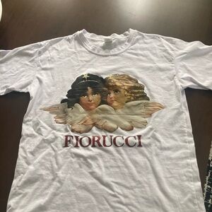 Fiorucci White Tee with Angel Print